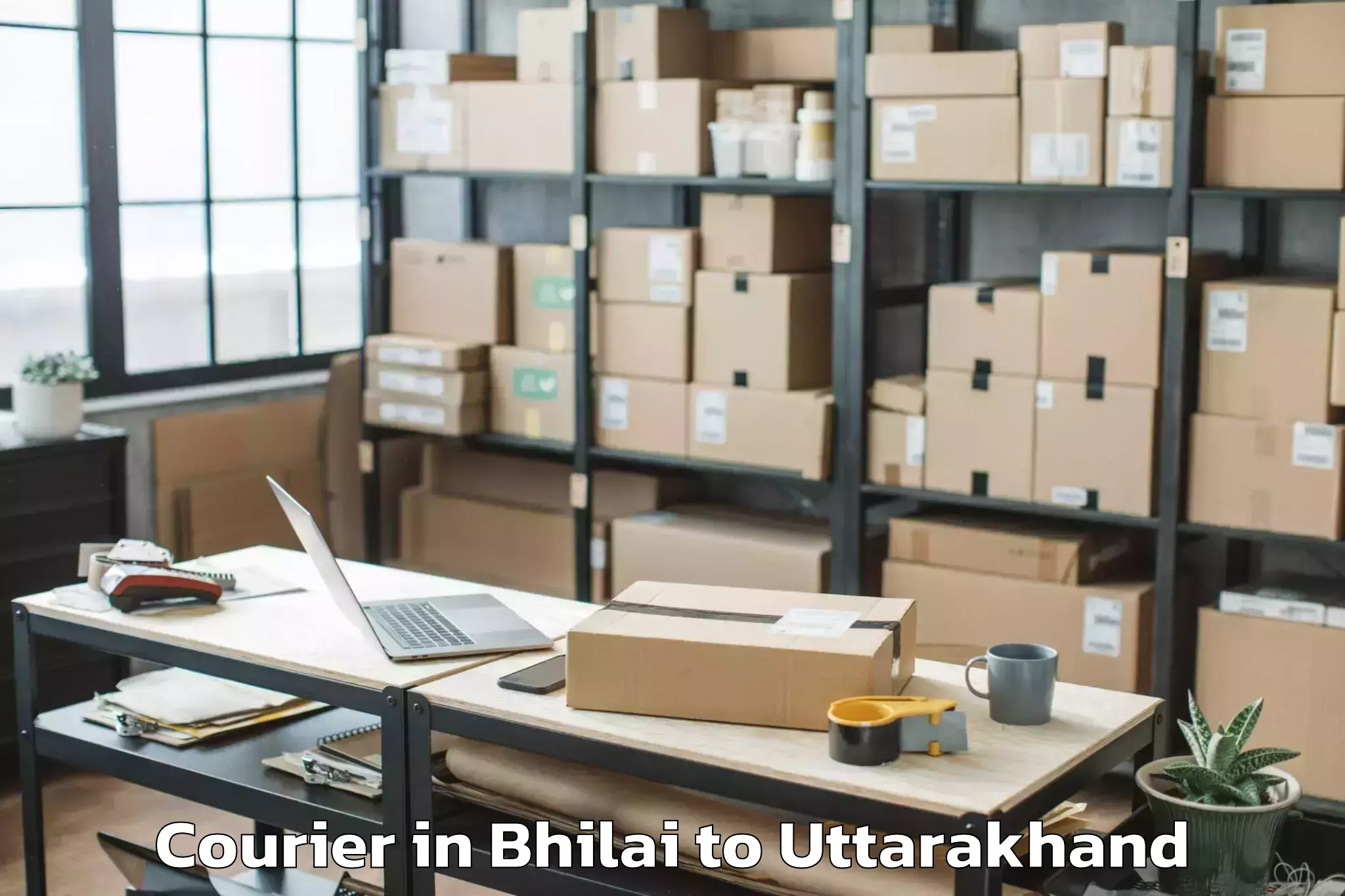 Reliable Bhilai to Ghansali Courier